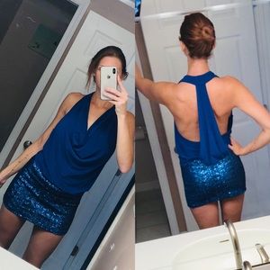 Like New Royal Blue Dress with sequins